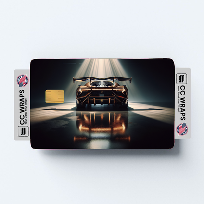 2PK Lamborghini Sian In Bronze And Credit Card Skin – Vinyl Sticker Fits Debit Card