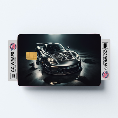 2PK Porsche Carrera Gt In Silver Credit Card Skin – Vinyl Sticker Fits Debit Card