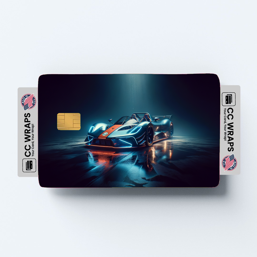 2PK Mclaren Elva In Gulf Livery Credit Card Skin – Vinyl Sticker Fits Debit Card