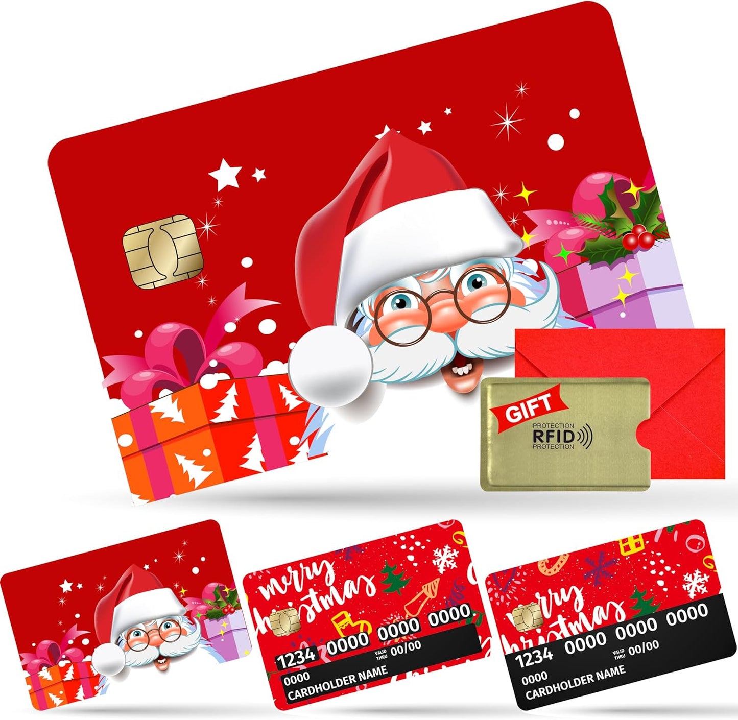 Santa's Christmas Custom Vinyl Credit Card Sticker by CC Wraps