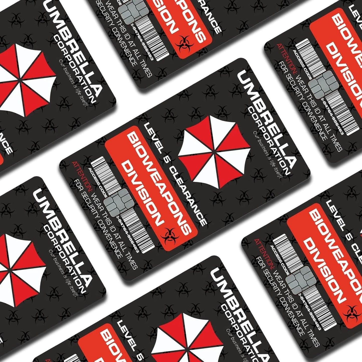 Umbrella Corporation BioHazard Custom Vinyl Credit Card Sticker by CC Wraps