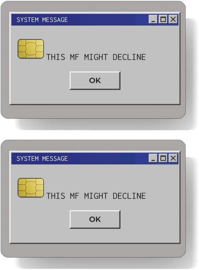 Windows System Message Custom Vinyl Credit Card Sticker by CC Wraps