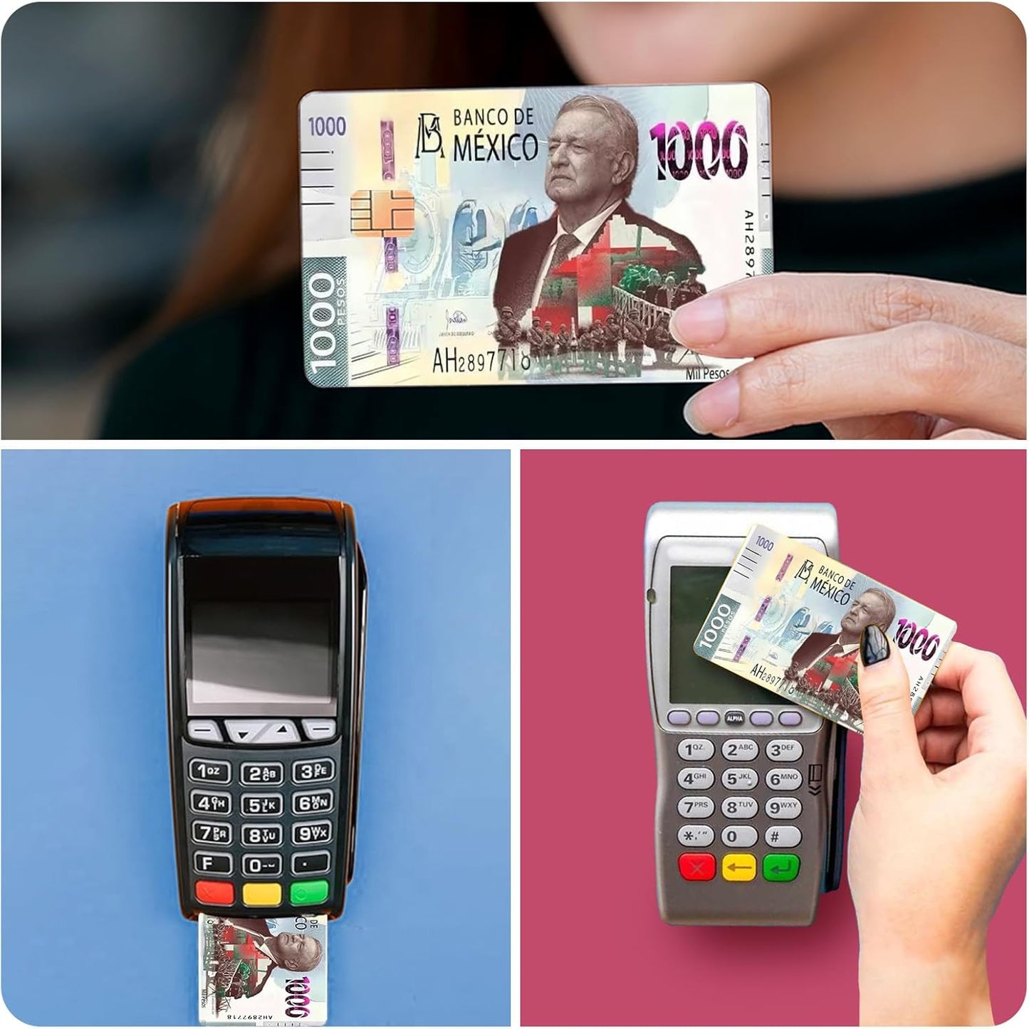 Mexico Amlo 1000 Peso Custom Vinyl Credit Card Sticker by CC Wraps