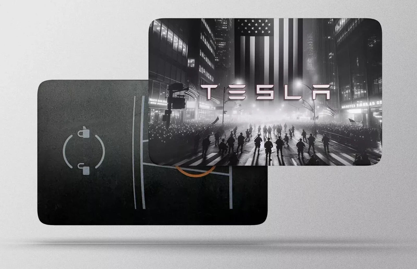 Tesla Key Card American Flag Custom Vinyl Credit Card Sticker by CC Wraps