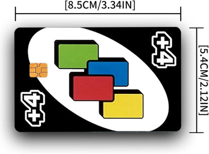 UNO Draw 4 Custom Vinyl Credit Card Sticker by CC Wraps
