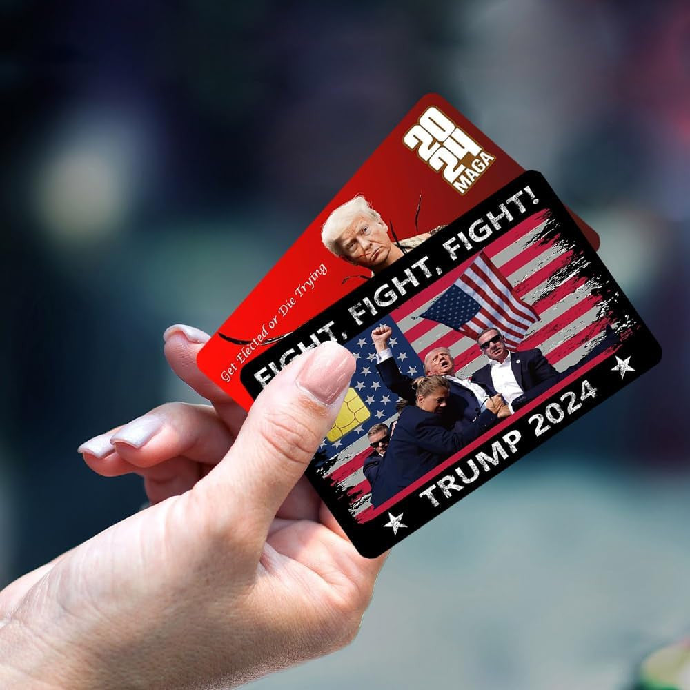 Trump 2024 Fight Rally Album Cover Credit Card Sticker