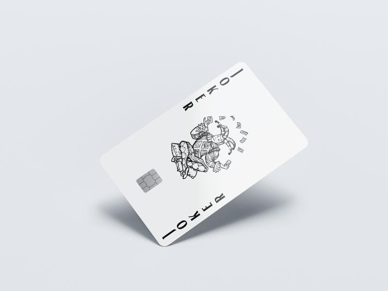 White Joker Custom Vinyl Credit Card Sticker by CC Wraps