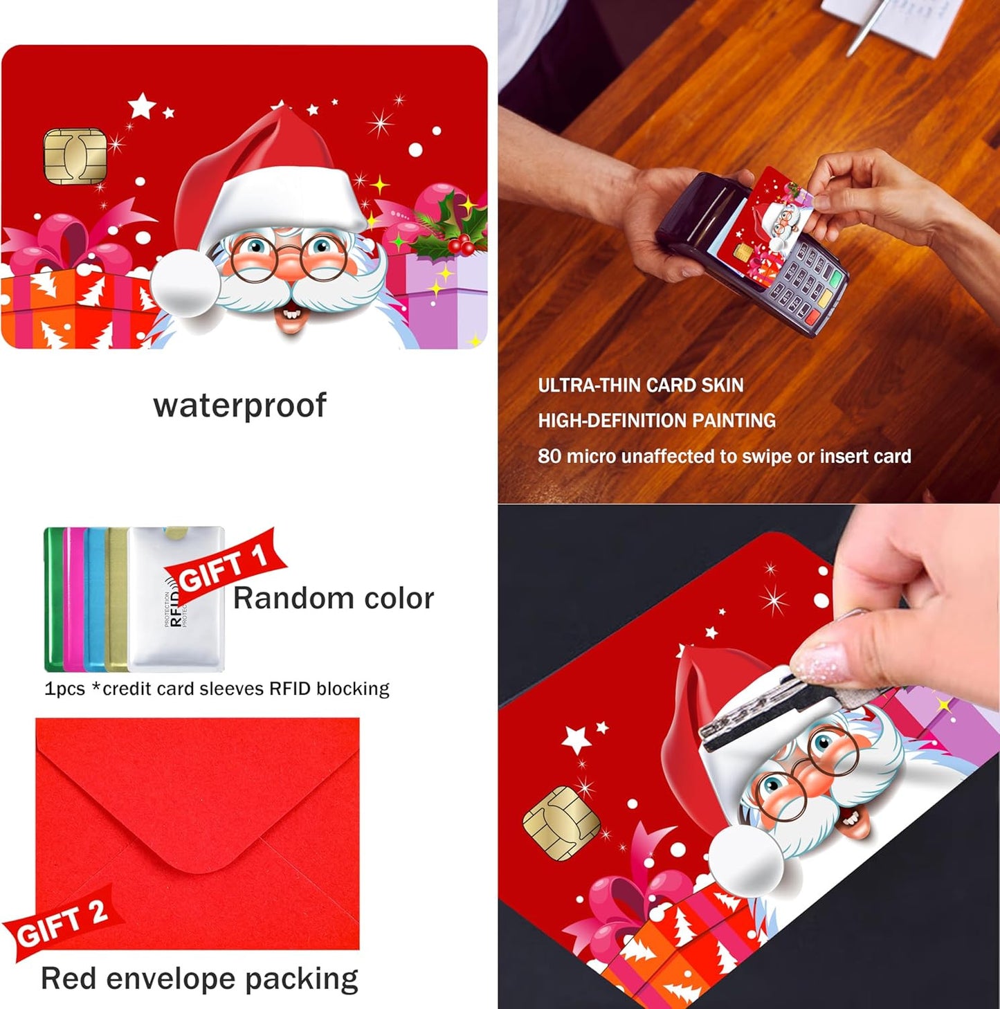 Santa's Christmas Custom Vinyl Credit Card Sticker by CC Wraps