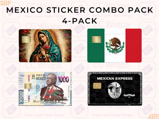 Mexico Combo Pack Custom Vinyl Credit Card Sticker by CC Wraps