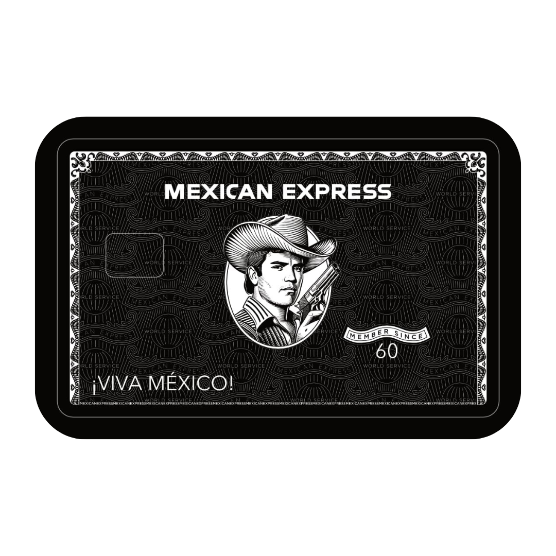 Mexican Express Chalino Debit Card Skin Mexican Express Credit Card Sticker