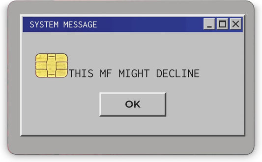 Windows System Message Custom Vinyl Credit Card Sticker by CC Wraps