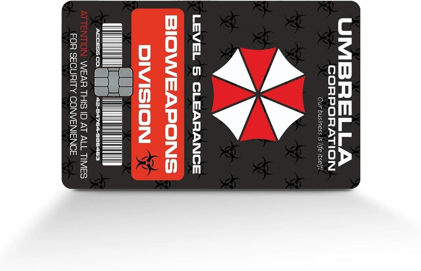 Umbrella Corporation BioHazard Custom Vinyl Credit Card Sticker by CC Wraps