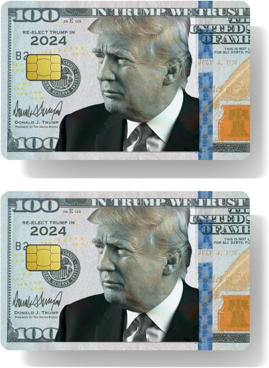 Trump Inspired $100 Bill Credit Card Sticker - Custom Vinyl Credit Card Skin