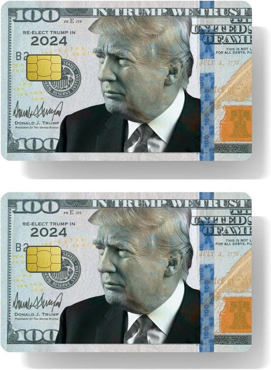 Trump Inspired $100 Bill Credit Card Sticker - Custom Vinyl Credit Card Skin