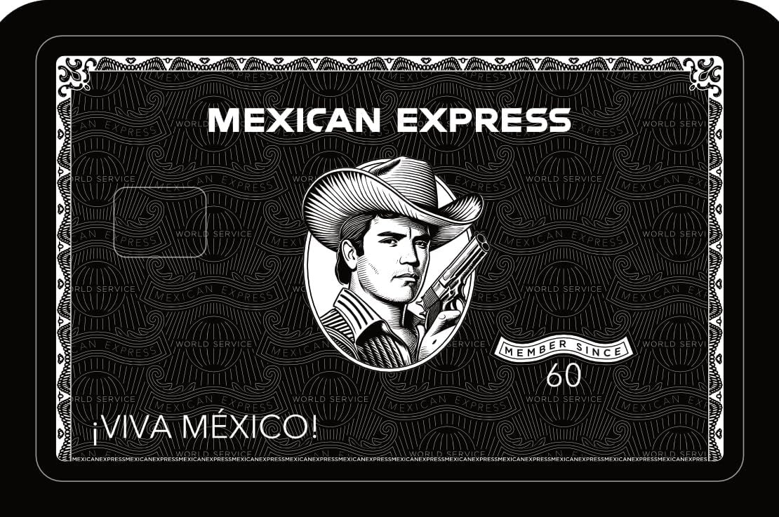 Mexican Express Combo 6-Pack Custom Vinyl Credit Card Sticker by CC Wraps