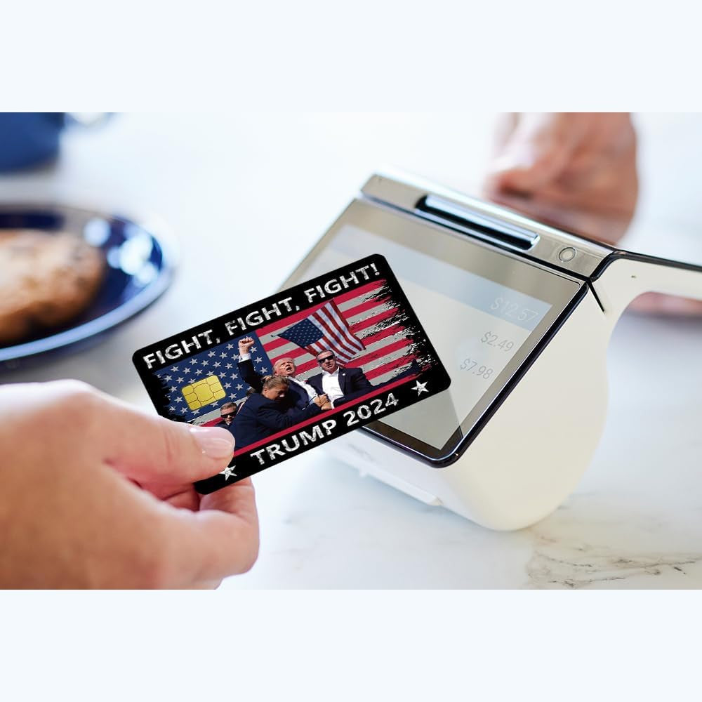 Trump 2024 Fight Rally Album Cover Credit Card Sticker
