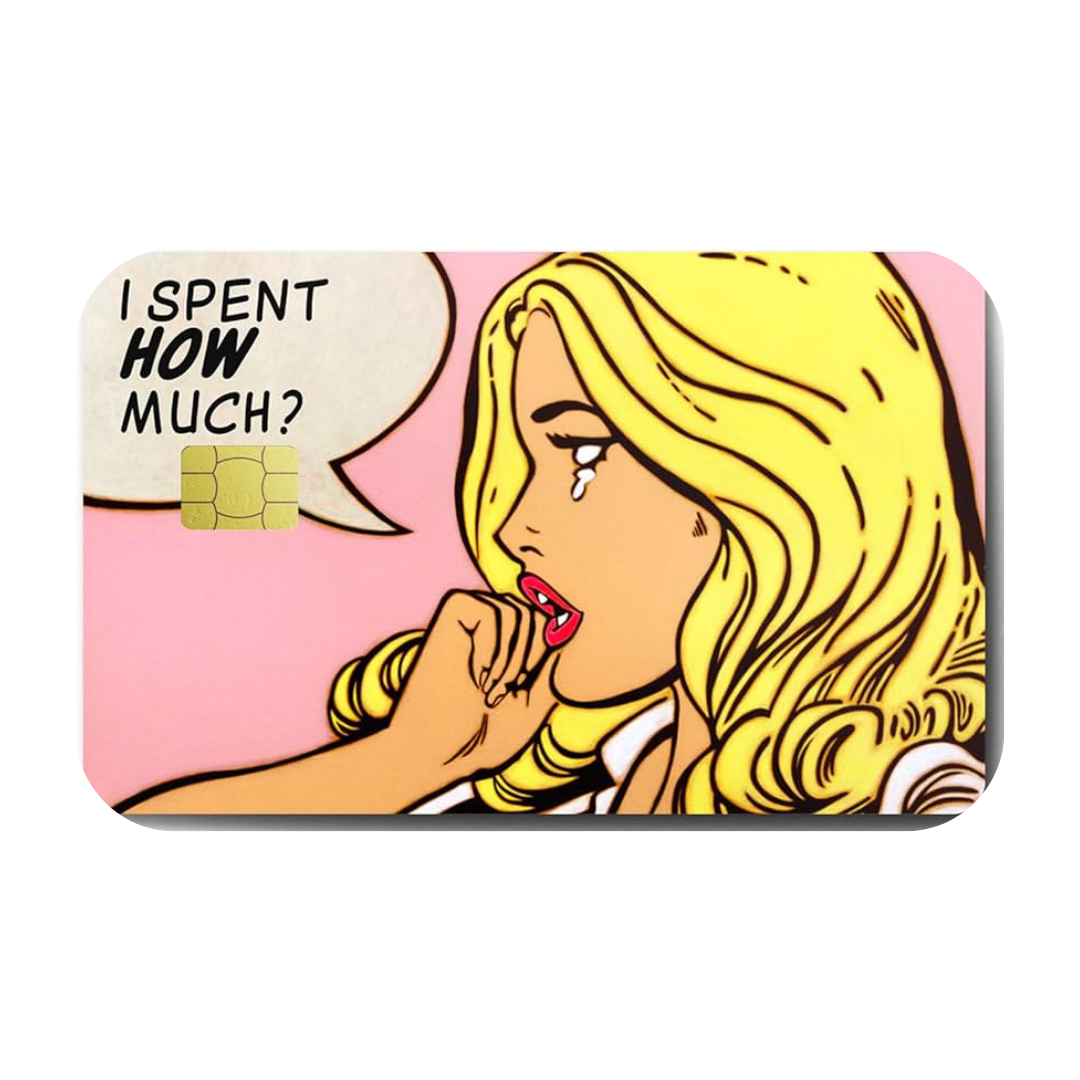 Girl Spent Too Much Custom Vinyl Credit Card Sticker by CC Wraps
