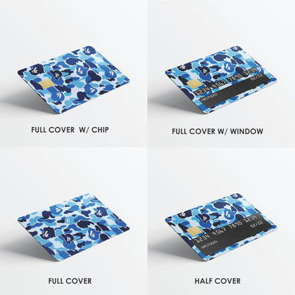 Blue Camo Custom Vinyl Credit Card Sticker by CC Wraps