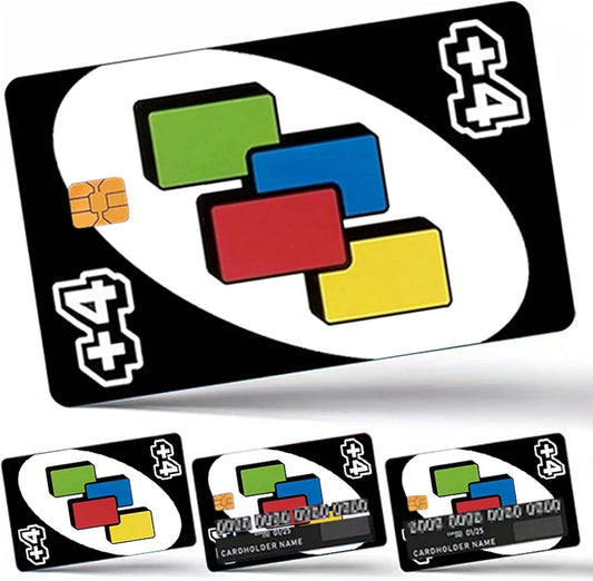 UNO Draw 4 Custom Vinyl Credit Card Sticker by CC Wraps